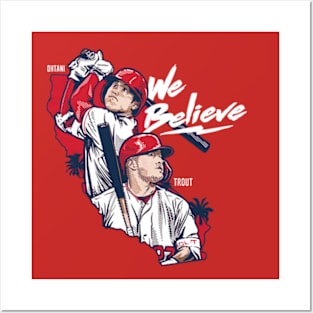 Mike Trout & Shohei Ohtani We Believe Posters and Art